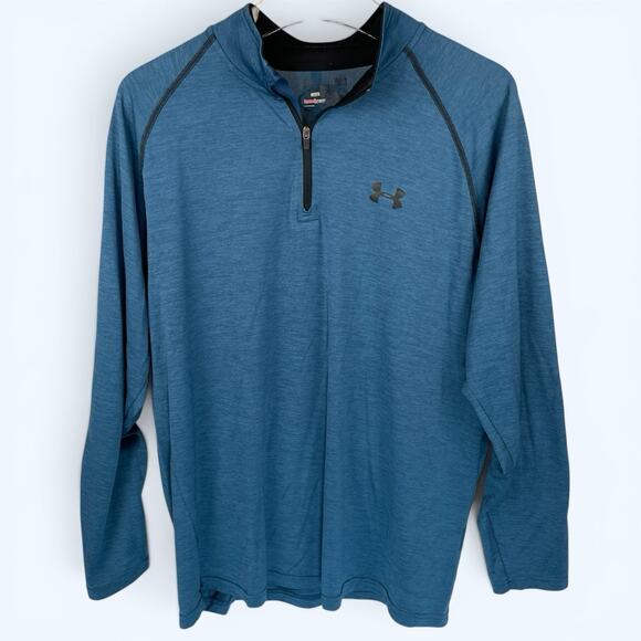Under Armour Other - Under Armour HeatGear Quarter Zip Men's Pullover Golf Performance Blue M/L